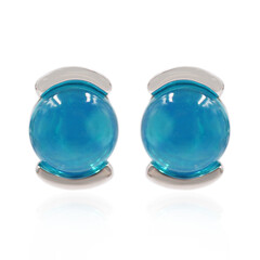 Boucles d'oreilles en argent et Opale bleu Caraïbes