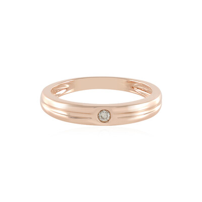 Bague en or et VS2 Diamant Brun