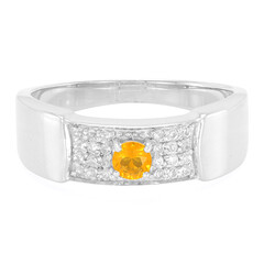Bague en argent et Opale de Feu de Buriti