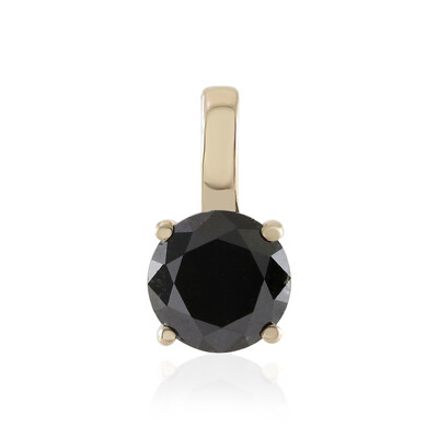 Pendentif en or et Diamant noir