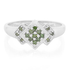 Bague en argent et Diamant fantaisie