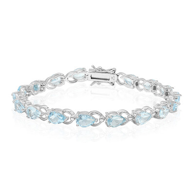 Bracelet en argent et Topaze bleu ciel