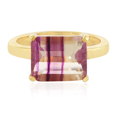 Bague en argent et Fluorite multicolore