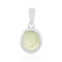 Pendentif en argent et Préhnite