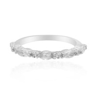 Bague en argent et Topaze blanche