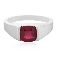 Bague en argent et Rubis de Madagascar