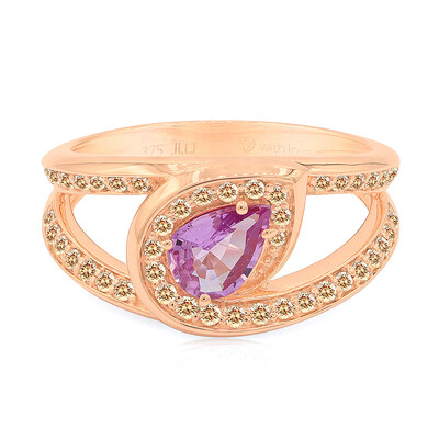 Bague en or et Saphir parme (Annette)