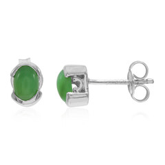 Boucles d'oreilles en argent et Chrysoprase impériale