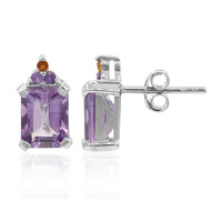 Boucles d'oreilles en argent et Améthyste