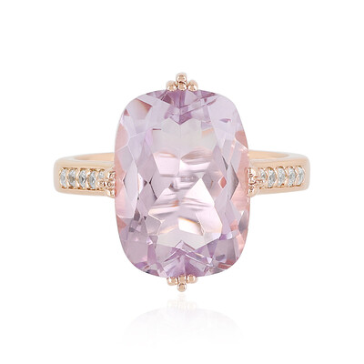 Bague en argent et Améthyste Rose de France