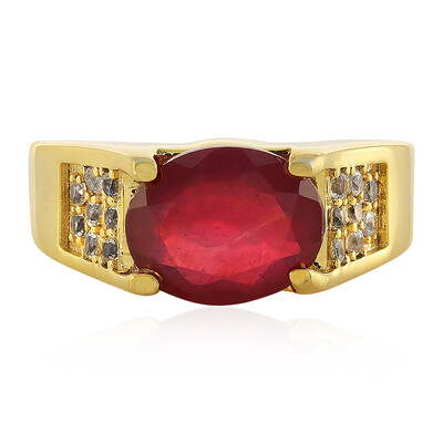 Bague pour homme en argent et Rubis de Madagascar