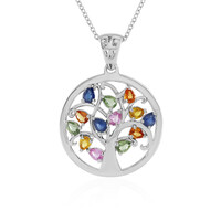 Collier en argent et Saphir vert