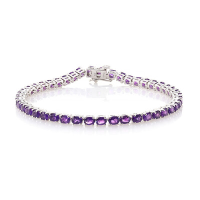 Bracelet en argent et Améthyste de Zambie