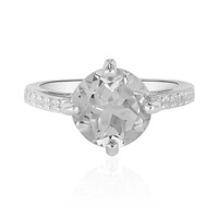 Bague en argent et Topaze blanche