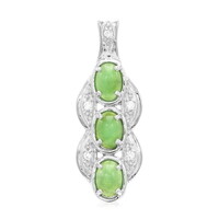 Pendentif en argent et Chrysoprase impériale