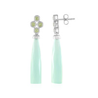 Boucles d'oreilles en or et Calcédoine verte (KM by Juwelo)