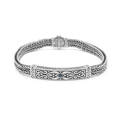 Bracelet en argent et Topaze bleu de Londres (Nan Collection)