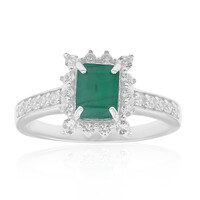 Bague en argent et Emeraude du Brésil