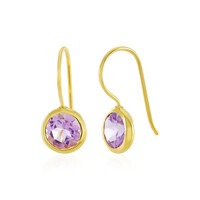 Boucles d'oreilles en argent et Améthyste Rose de France