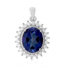 Pendentif en argent et Topaze bleu roi