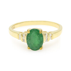 Bague en argent et Emeraude de Bahia