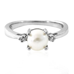 Bague en argent et Perle de culture d'eau douce