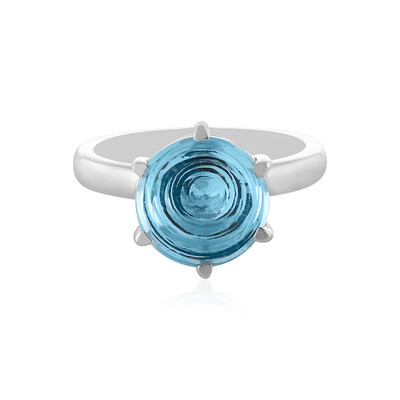 Bague en argent et Topaze bleu ciel