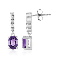 Boucles d'oreilles en argent et Améthyste de Sibérie