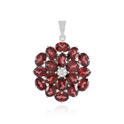 Pendentif en argent et Grenat du Mozambique