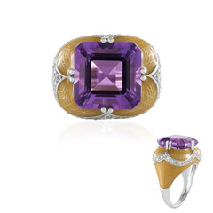 Bague en argent et Améthyste Rose de France (Adela Silber)
