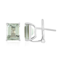 Boucles d'oreilles en argent et Améthyste verte