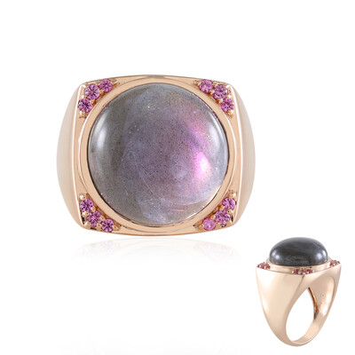 Bague en argent et Labradorite pourpre de Maniry (KM by Juwelo)