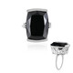 Bague en argent et Spinelle noir