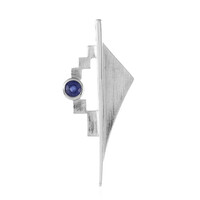 Pendentif en argent et Saphir bleu de Madagascar