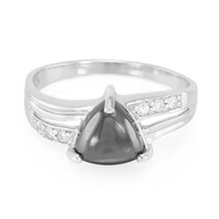Bague en argent et Hématite noire