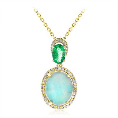 Collier en or et Opale Welo AAA