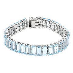 Bracelet en argent et Topaze bleu ciel