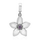Charm en argent et Saphir parme (Annette)
