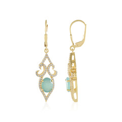 Boucles d'oreilles en argent et Grandidierite
