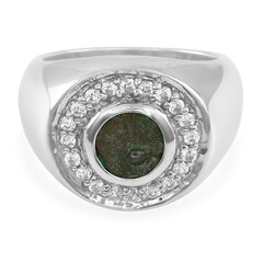 Bague en argent et Antique denier de la veuve en étoile