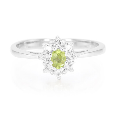 Bague en argent et Péridot de Mandchourie
