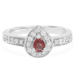 Bague en argent et Rubis du Malawi