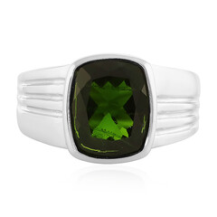 Bague en argent et Diopside de Russie