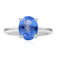 Bague en argent et Topaze Bleue Indigo