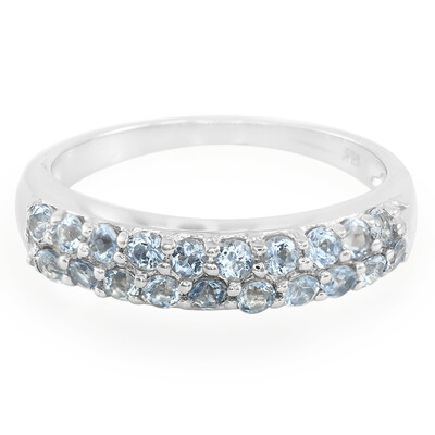 Bague en argent et Aigue-Marine Santa Teresa