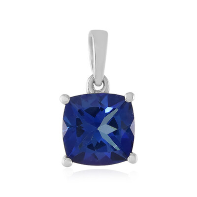 Pendentif en argent et Topaze bleu roi