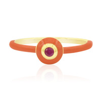 Bague en argent et Rubis de Birmanie