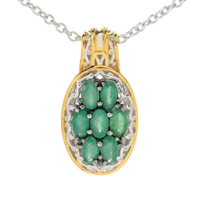 Collier en argent et Emeraude de Zambie (Gems en Vogue)