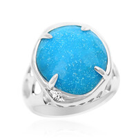 Bague en argent et Turquoise de Kingman (Anne Bever)