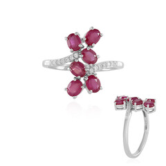 Bague en argent et Rubis de Madagascar